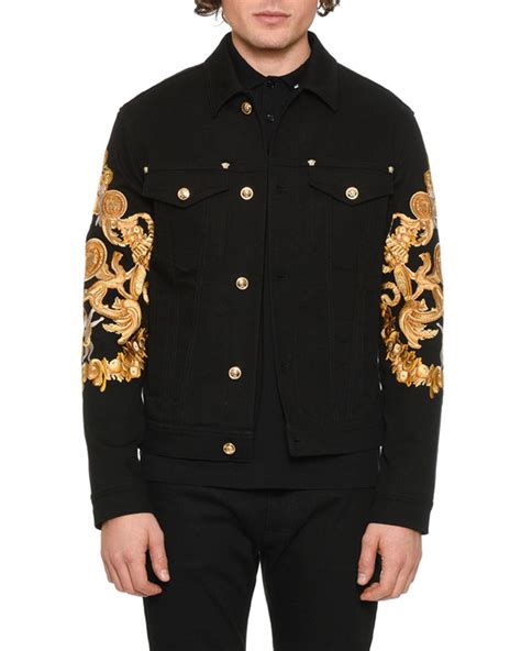 mens versace jackets|versace denim jacket men.